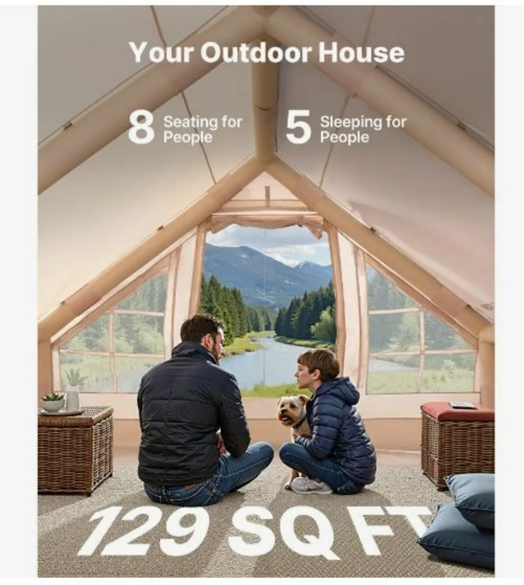 Inflatable Tent for Camping 5-8 Person - Image 1