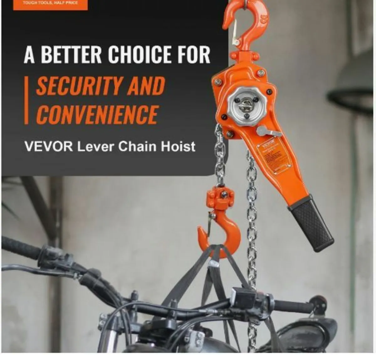 Manual Lever Chain Hoist, 3/4 Ton 1650 lbs Capacit - Image 2