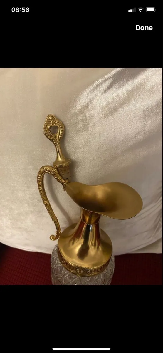 Vintage Crystal Claret Jug - Image 3