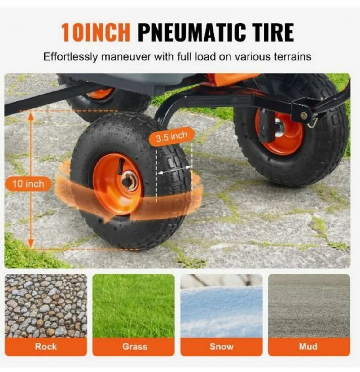 Poly Garden Dump Cart Heavy-duty Yard - Image 4