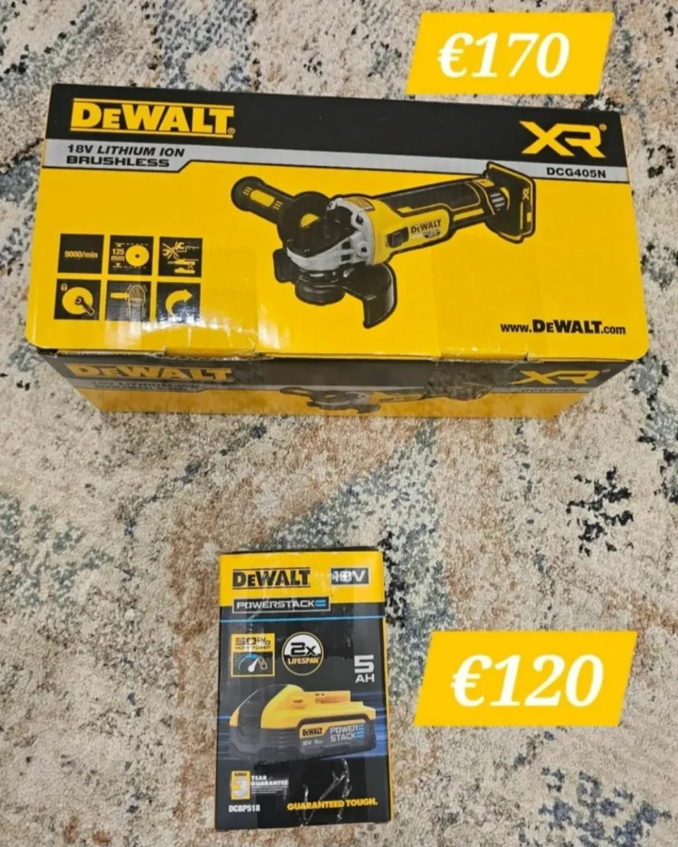Dewalt brushless grinder + 5amp powerstack battery