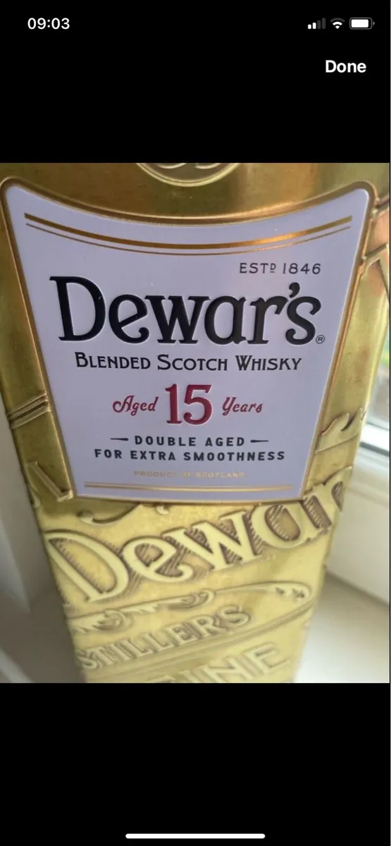 Dewar’s 15 Years Double Aged Metal Box Display - Image 1