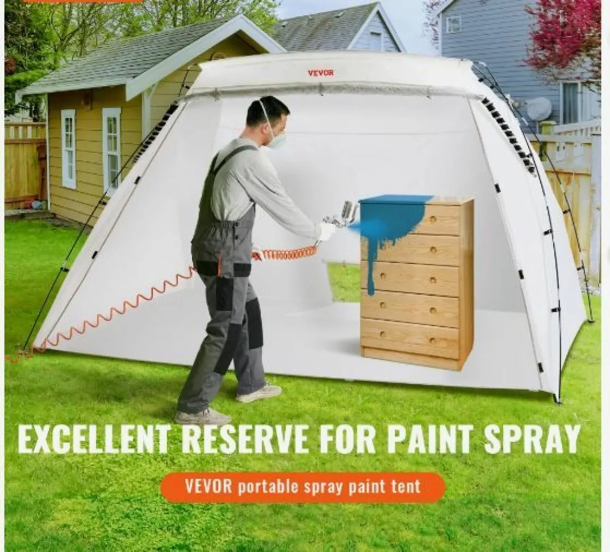 Spray Paint Shelter, 10x7x6ft Portable - Image 2