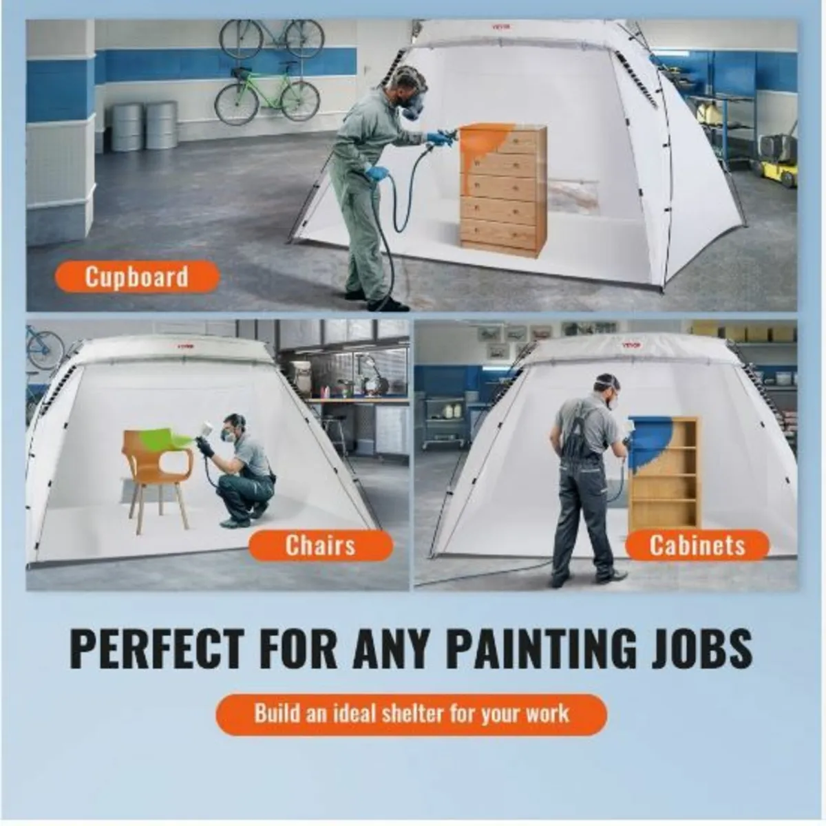 Spray Paint Shelter, 10x7x6ft Portable - Image 4