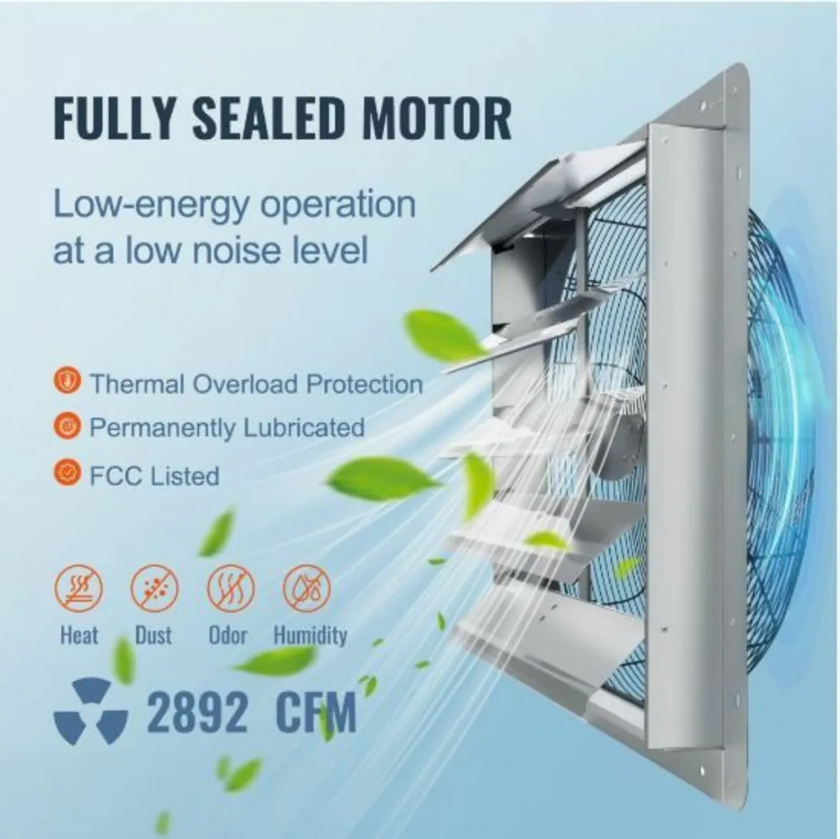 Shutter Exhaust Fan Shop Exhaust Fan 610 mm - Image 3