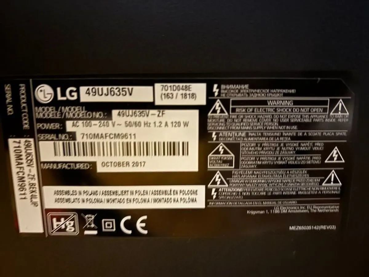 49inch LG smart Tv for sale - Image 3