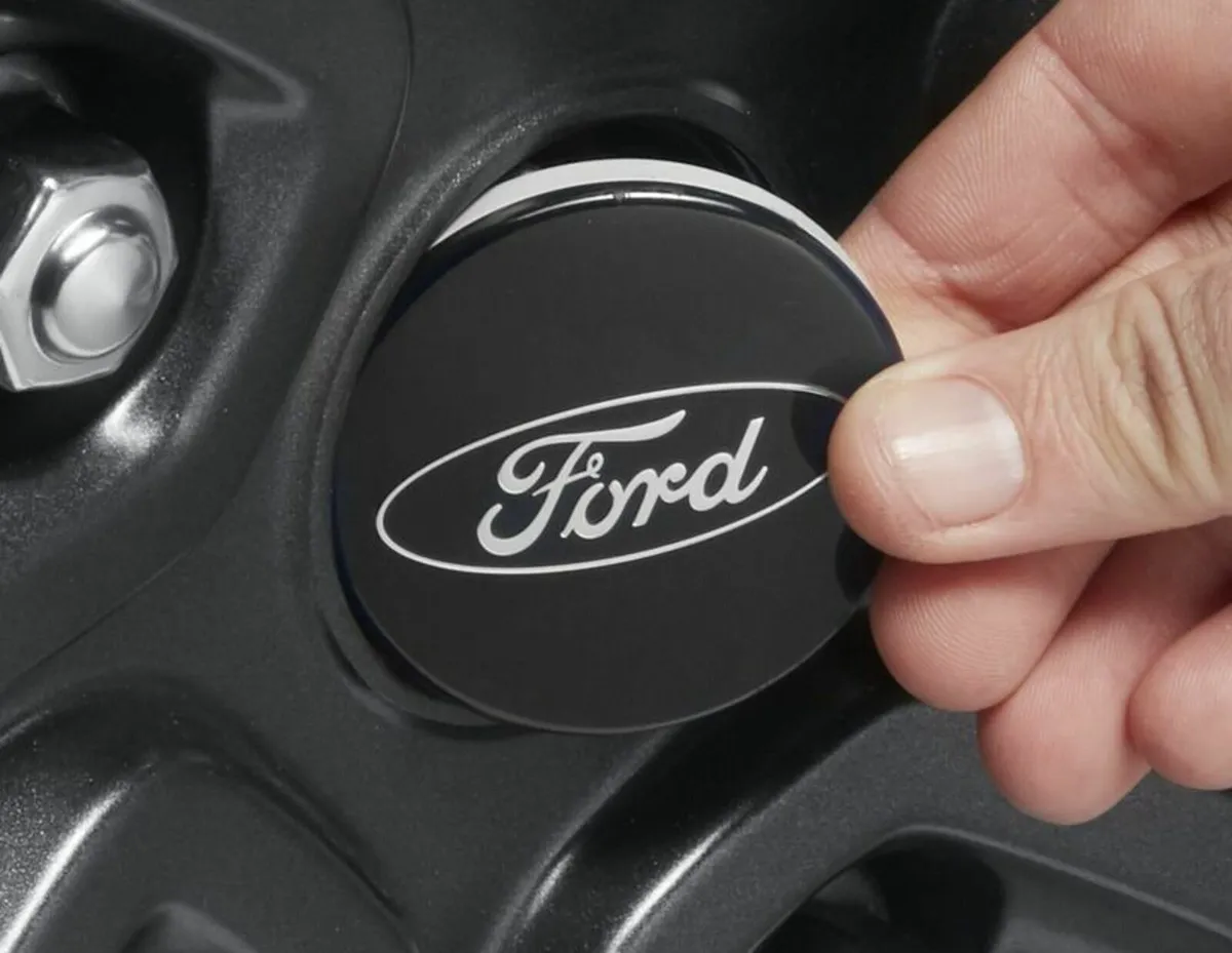 4 x  Black Ford Centre Caps - FREE POST - Image 1