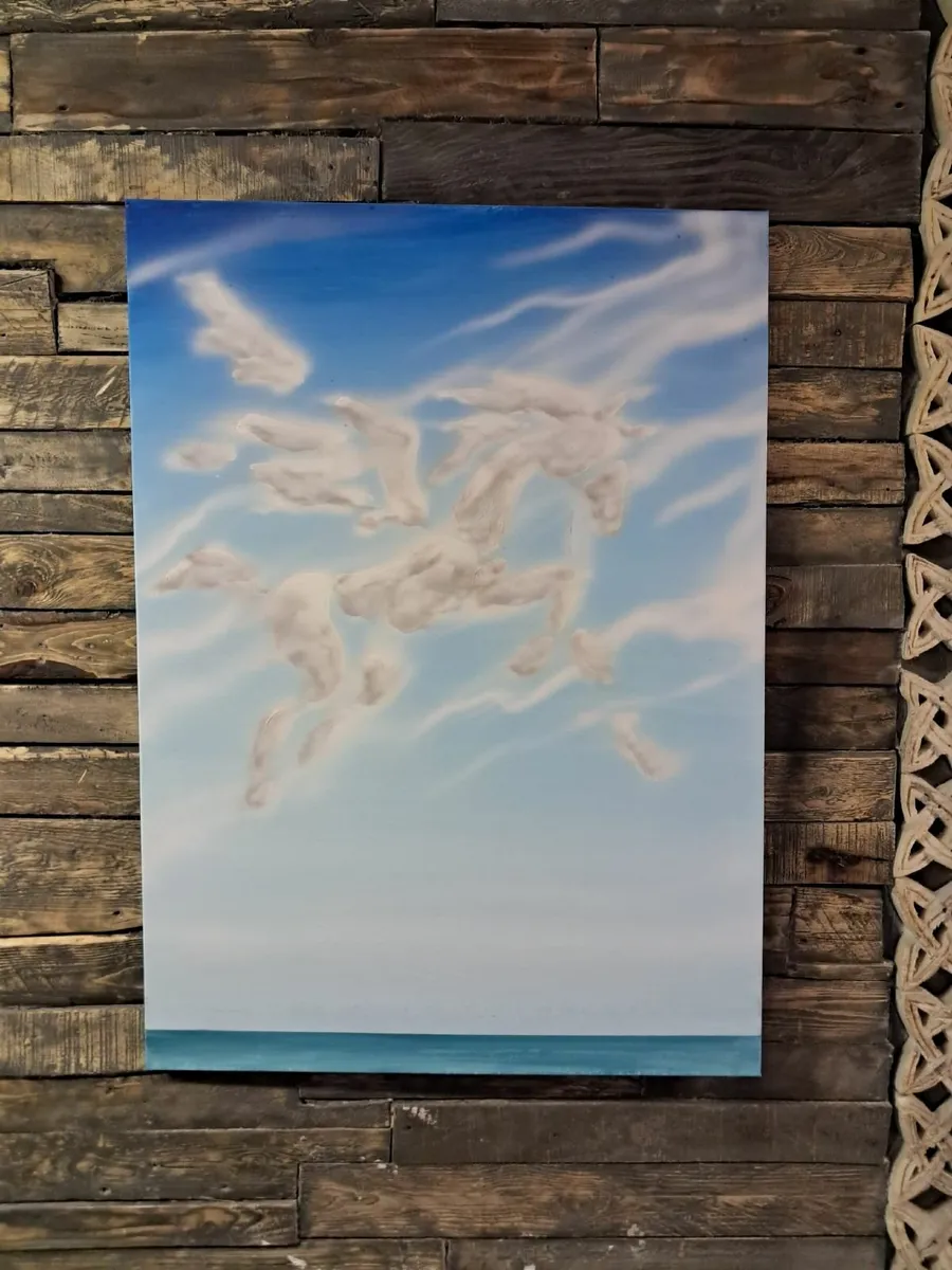 Art painting skys horse