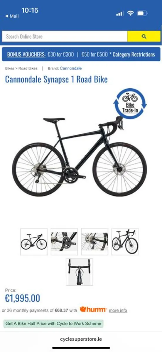 Cannondale Synapse 1 Road Bike 2023  Full Starter Kit  Full Delivery in Dublin - Image 2