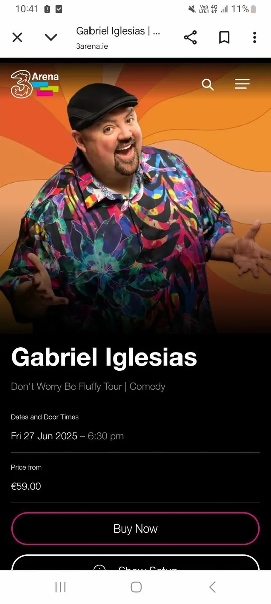 2 tickets to Gabriel Iglesias  comedian