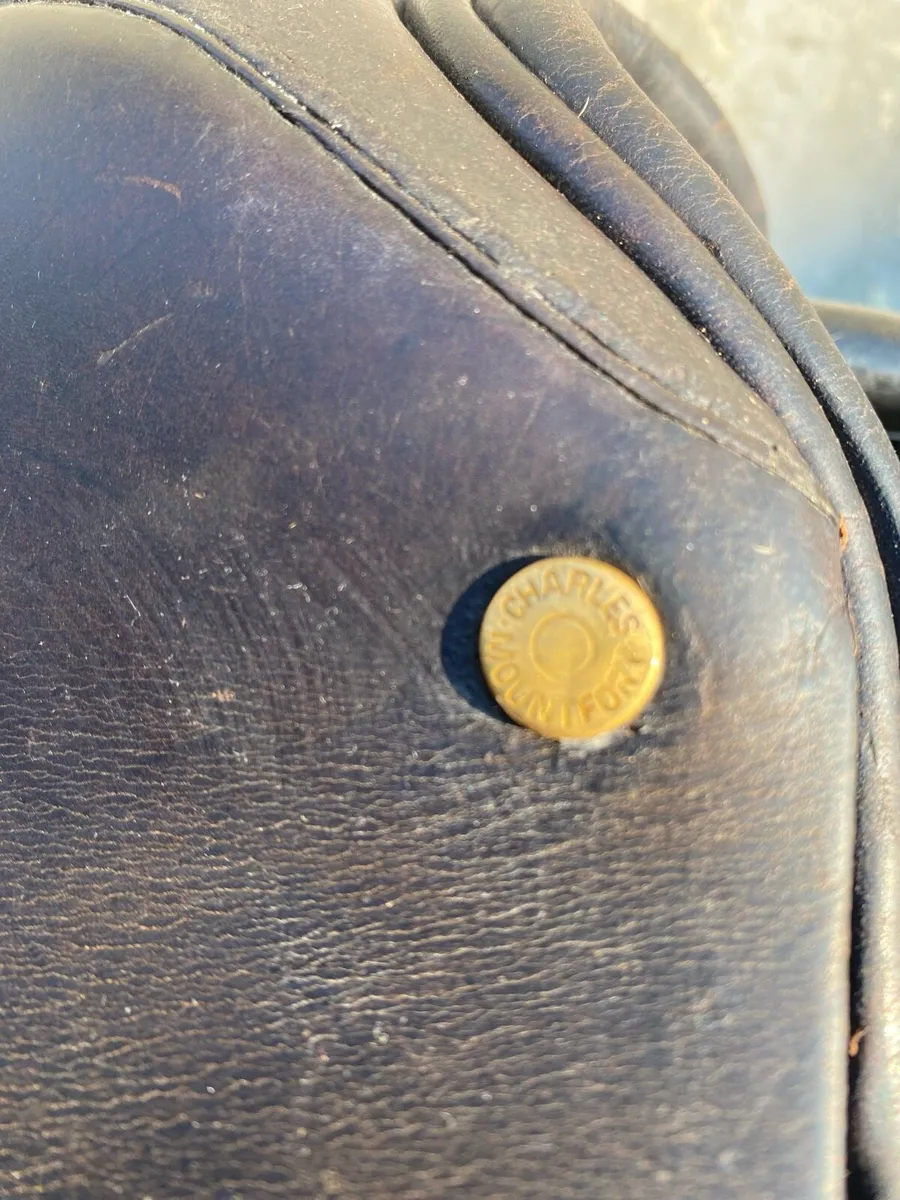 17” Charles mountford Leather saddle - Image 2