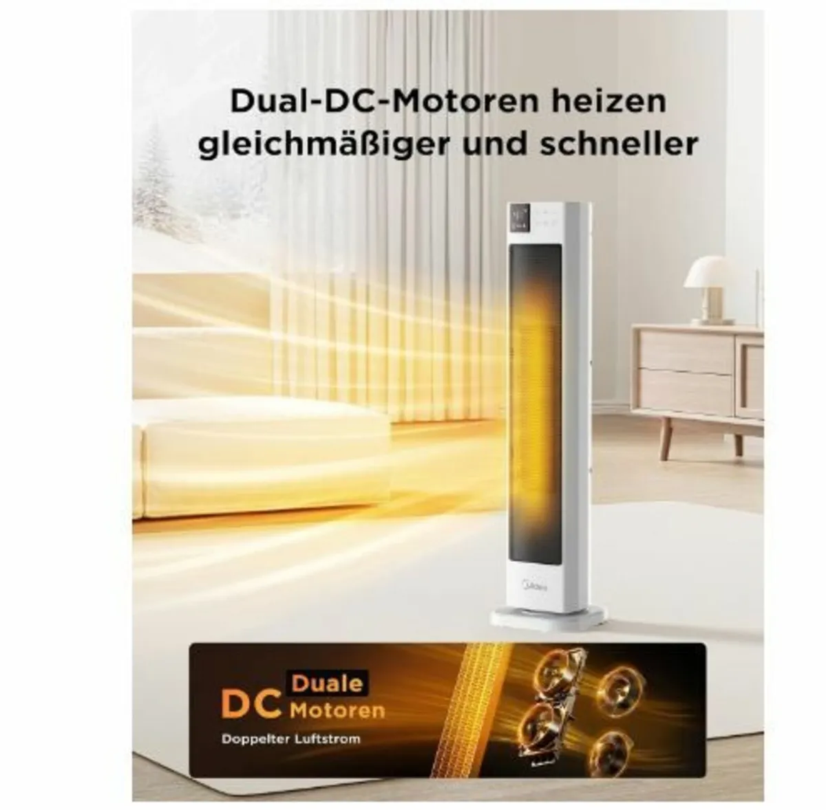 Energy-Saving Quiet Fan Heater with Remote Contro - Image 4