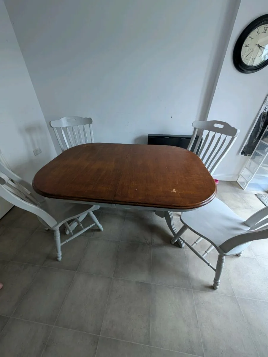 Extendable Dining Table and Chairs - Image 1