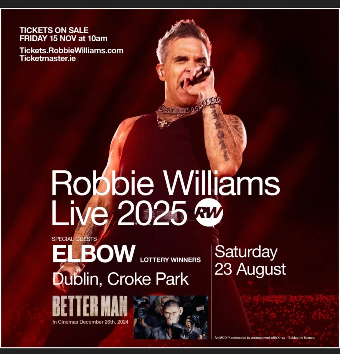 Robbie Williams (2x Premium Tickets) - Image 1