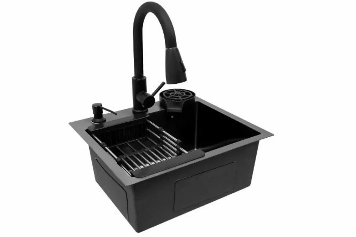 Black Sink, 40 x 45 cm, Built-in Sink - Image 1