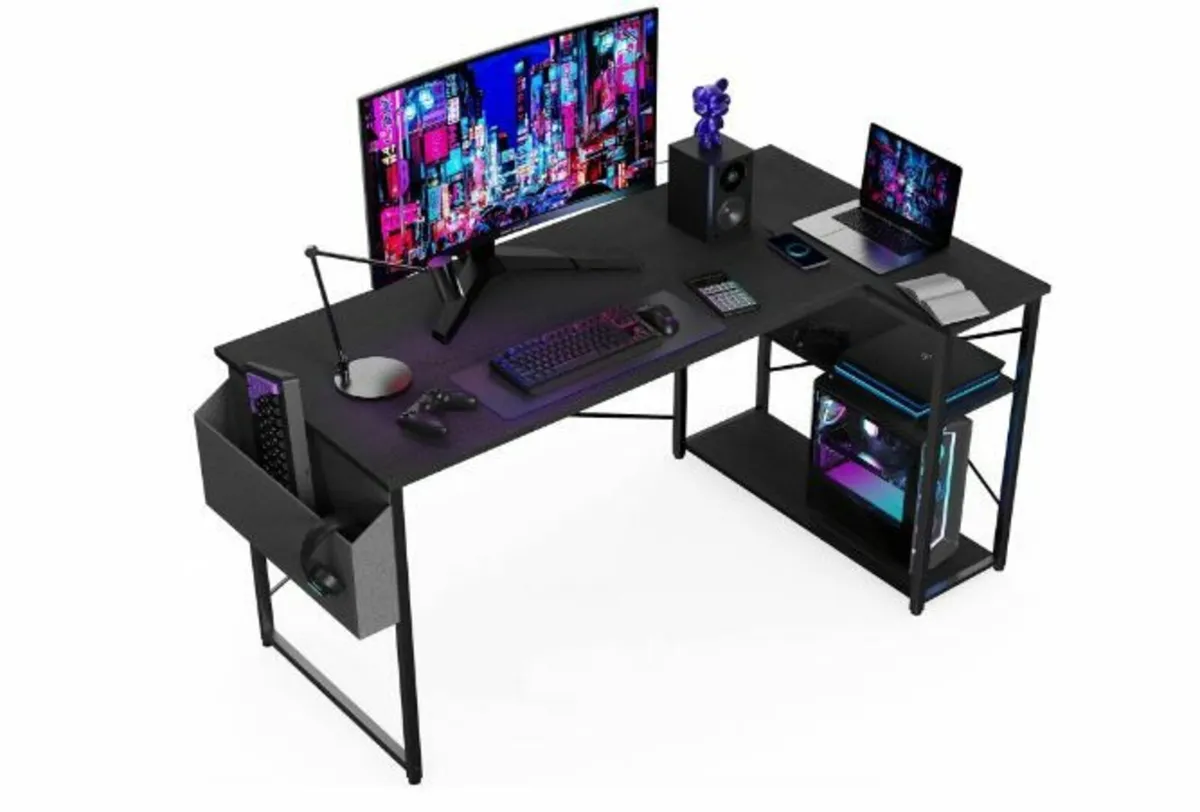 L-Shaped Desk - 100 x 70 cm Gaming Table - Image 1