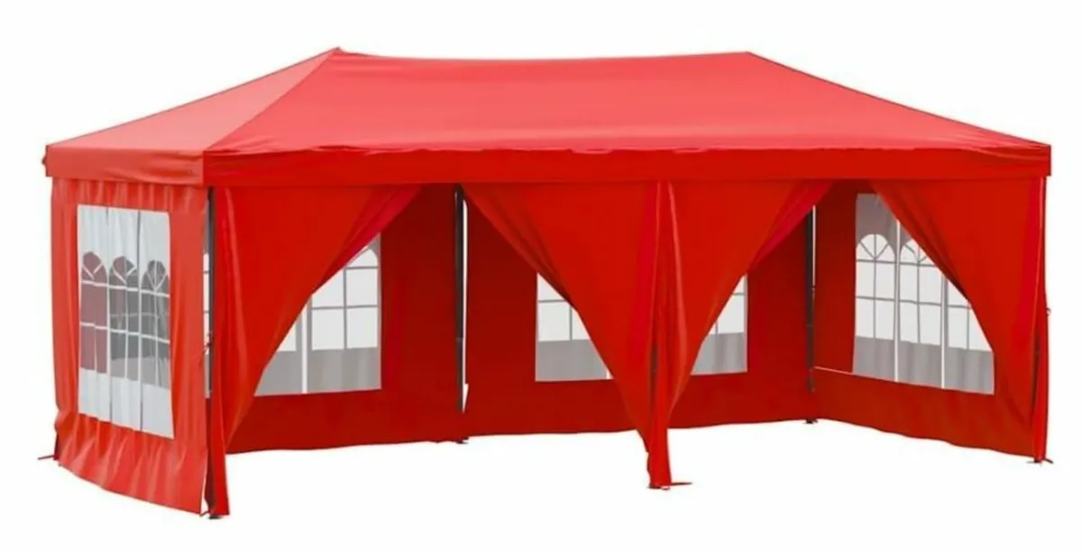 Party Tent with Side Walls Foldable Gazebo - Image 2