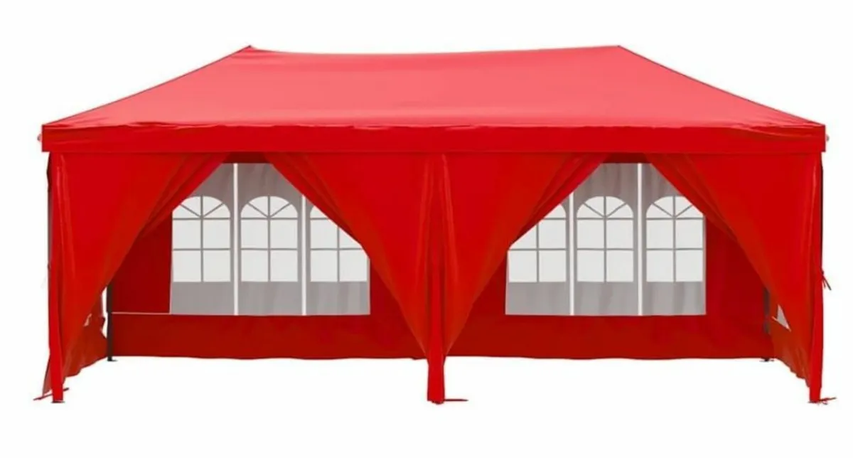 Party Tent with Side Walls Foldable Gazebo - Image 4