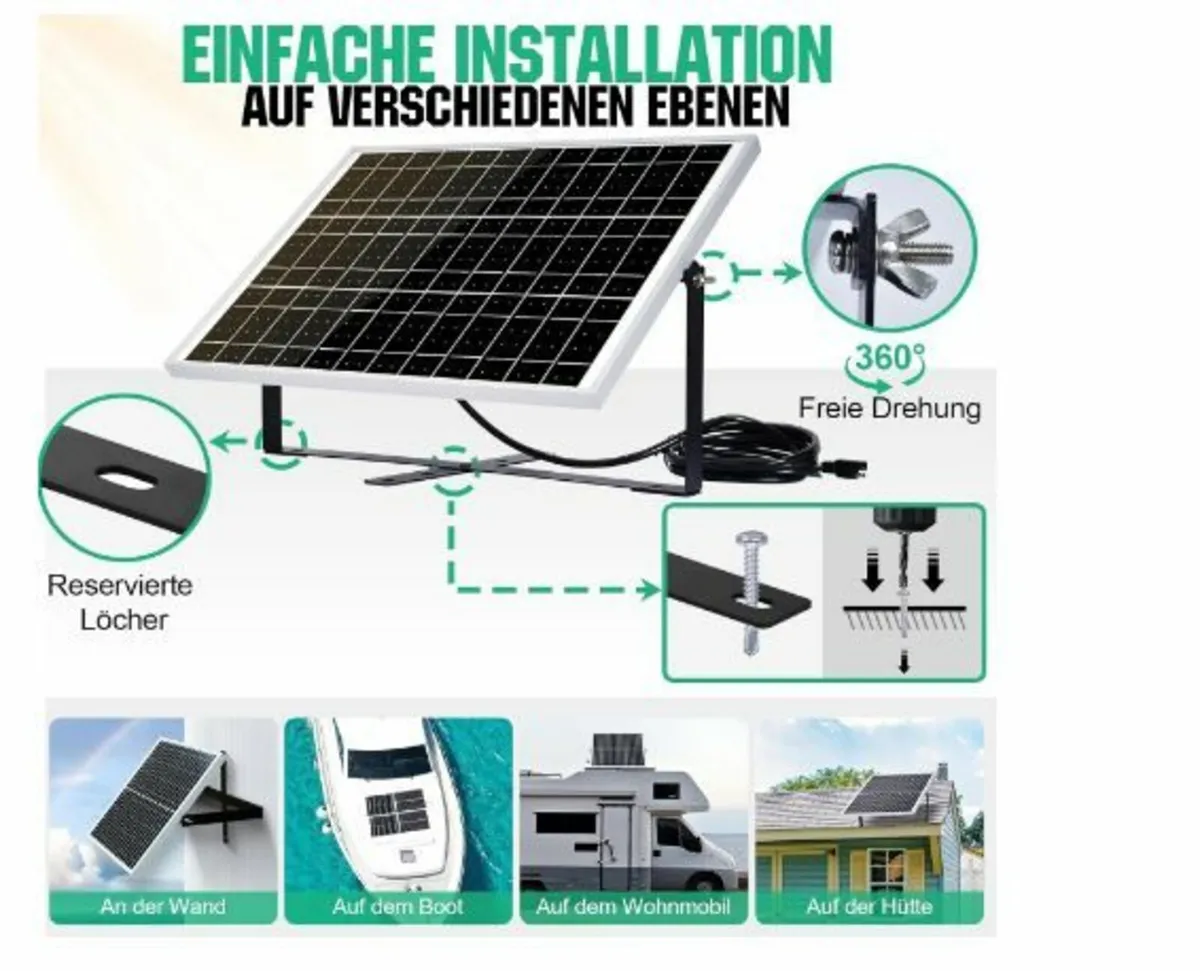 5 W 12 V Monocrystalline Solar Panel Kit - Image 4