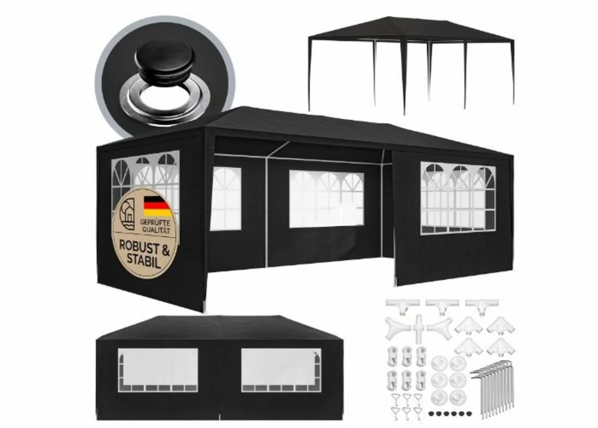 Gazebo 3 x 6 m UV Protection 18 m² Roof - Image 1