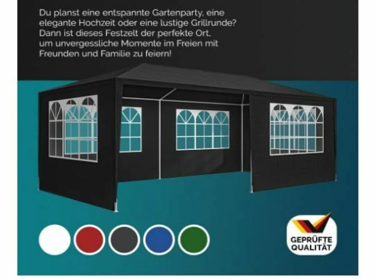 Gazebo 3 x 6 m UV Protection 18 m² Roof - Image 4