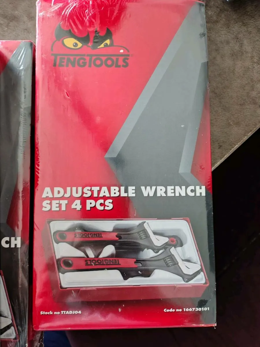 Adjustable wrench set teng tools 4 piece - Image 1
