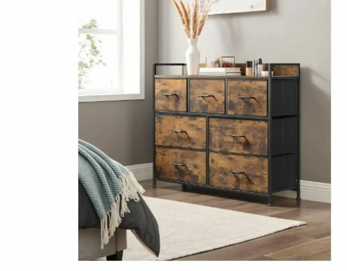 Chest of Drawers, 7 Fabric Drawers - Image 1