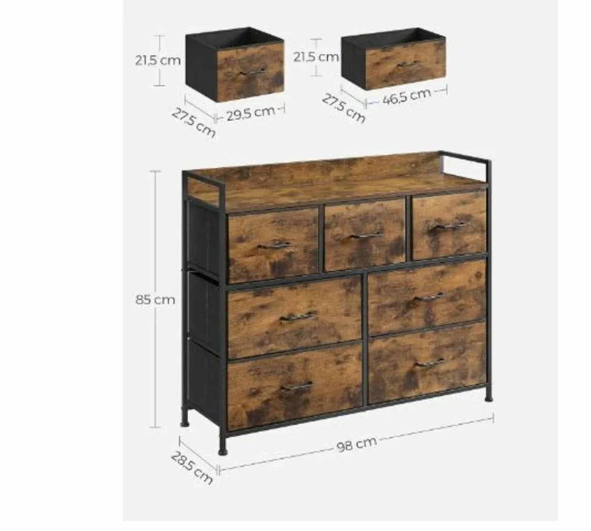 Chest of Drawers, 7 Fabric Drawers - Image 4