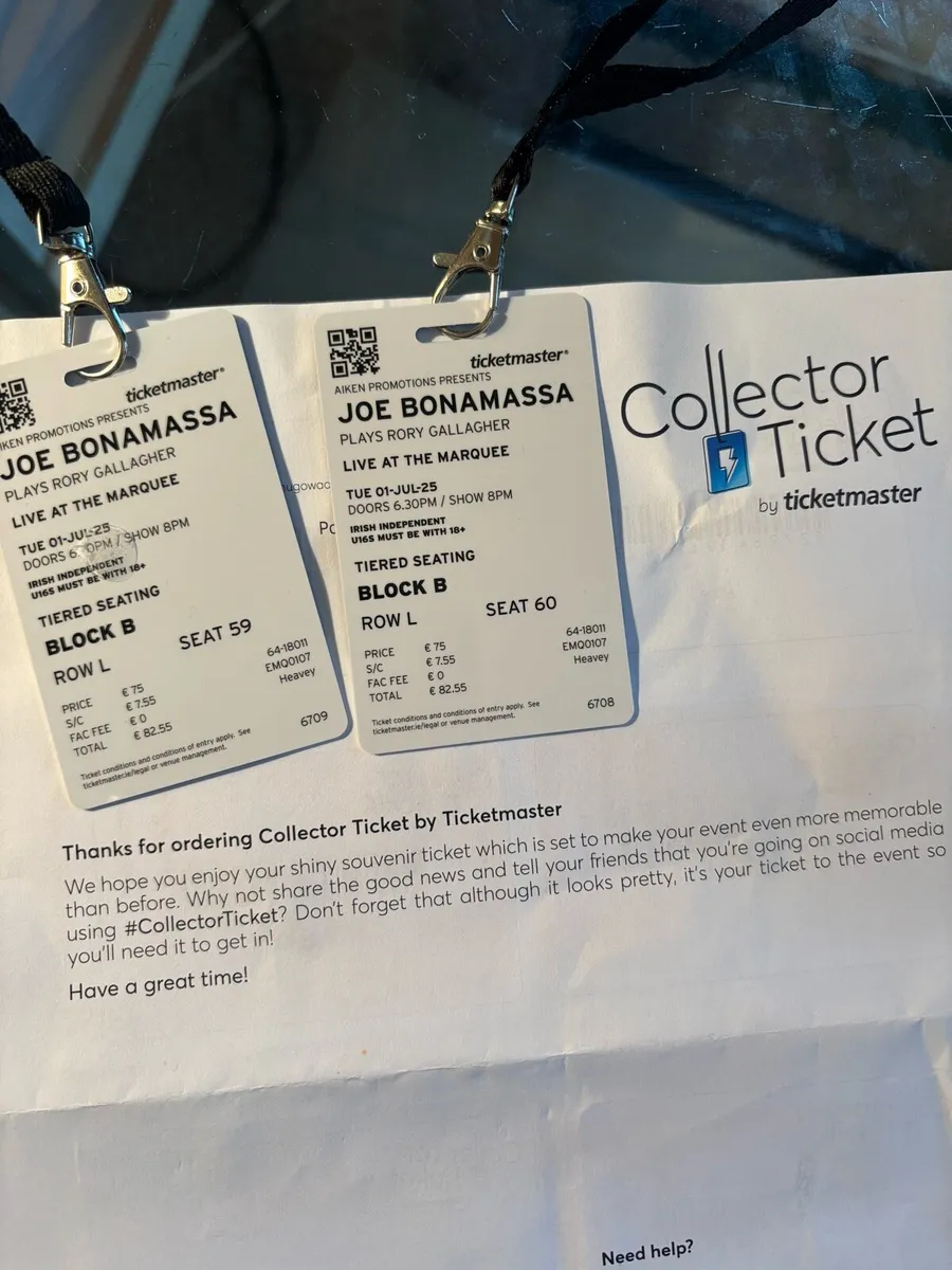 Joe Bonamassa seating tickets - Image 2