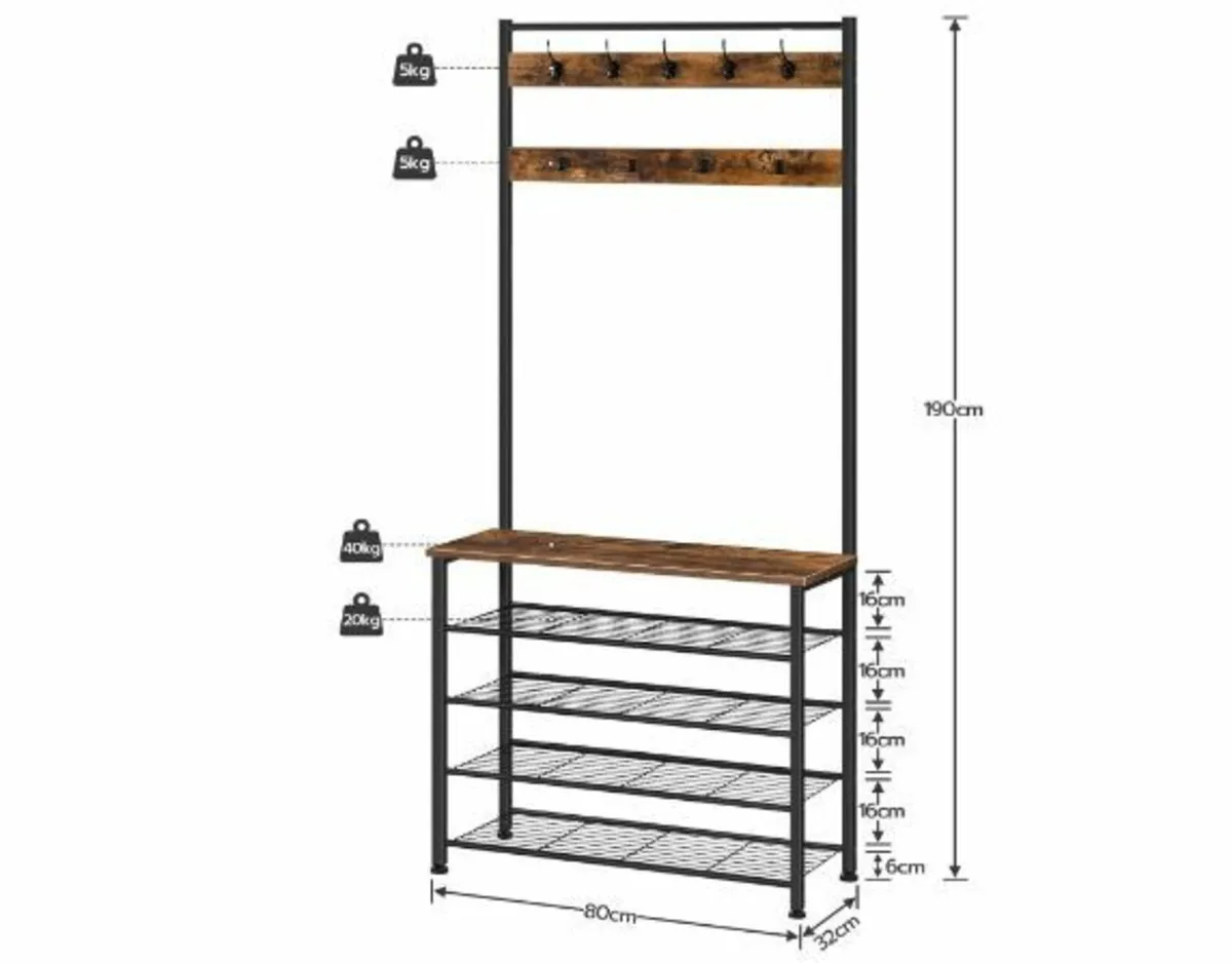 Coat Rack Shoe Rack - Image 3