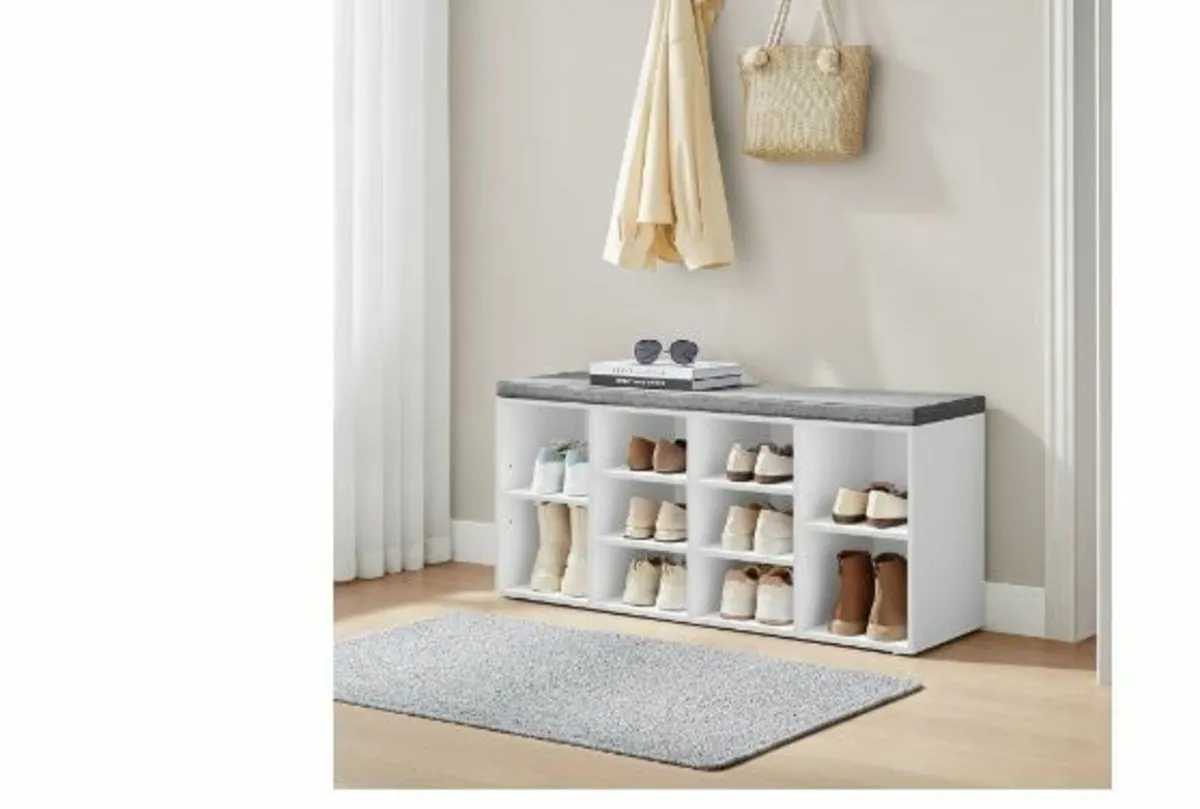 Shoe Bench, Shoe Rack with Seat - Image 2
