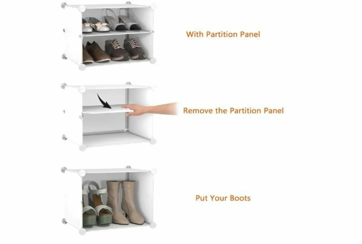 Shoe Rack, Shoe Cabinet, Plastic - Image 2