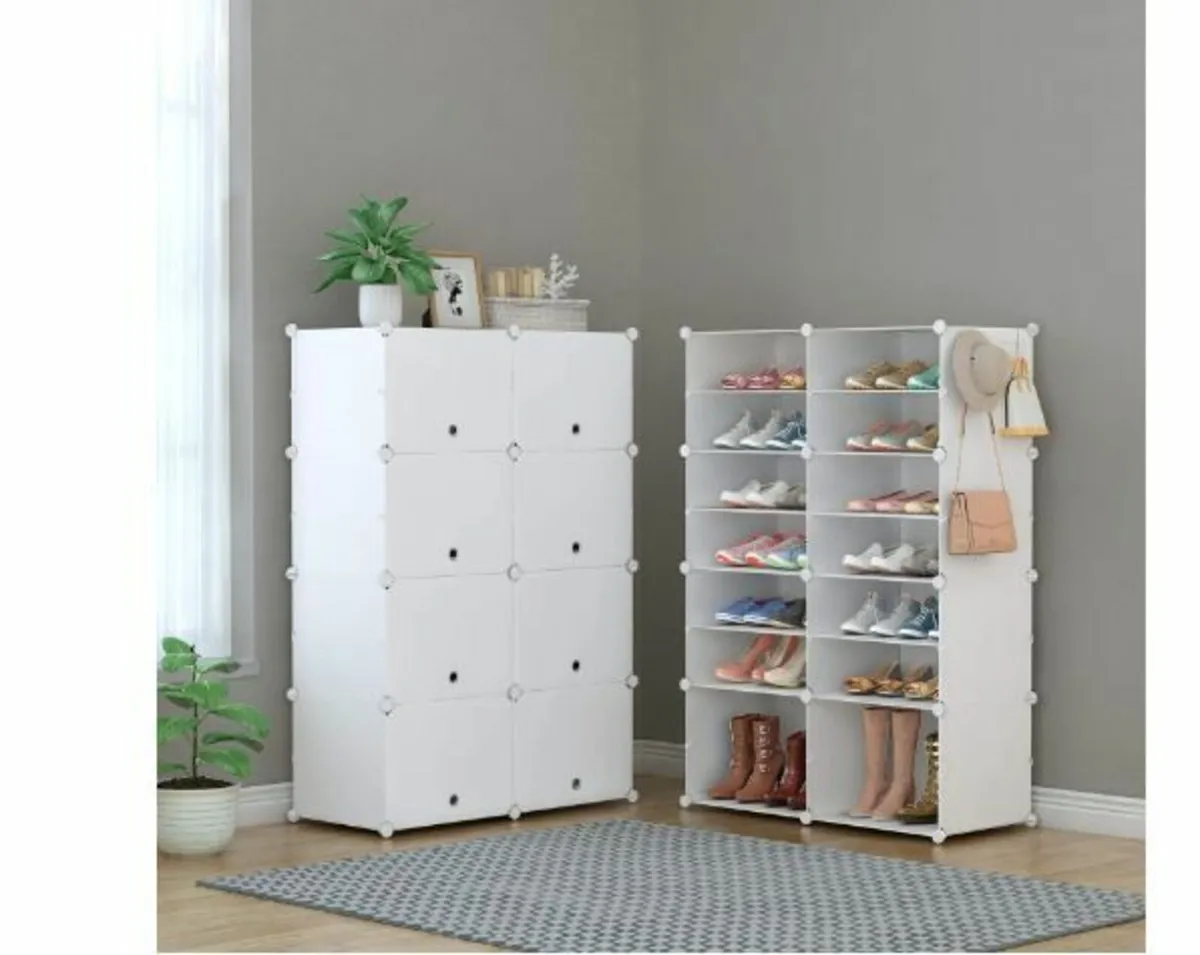 Shoe Rack, Shoe Cabinet, Plastic - Image 3