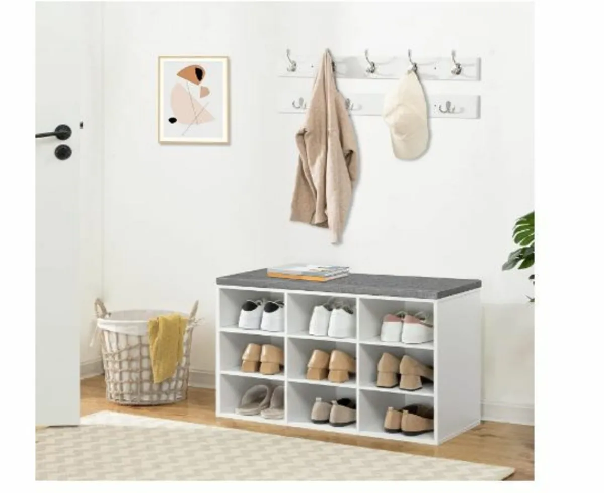 Wardrobe Shoe Rack Set, Shoe Bench - Image 2