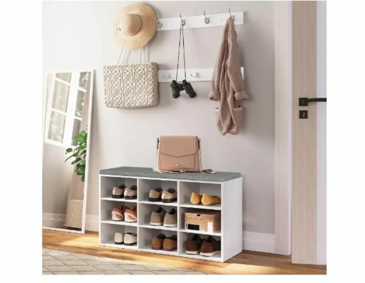 Wardrobe Shoe Rack Set, Shoe Bench - Image 3