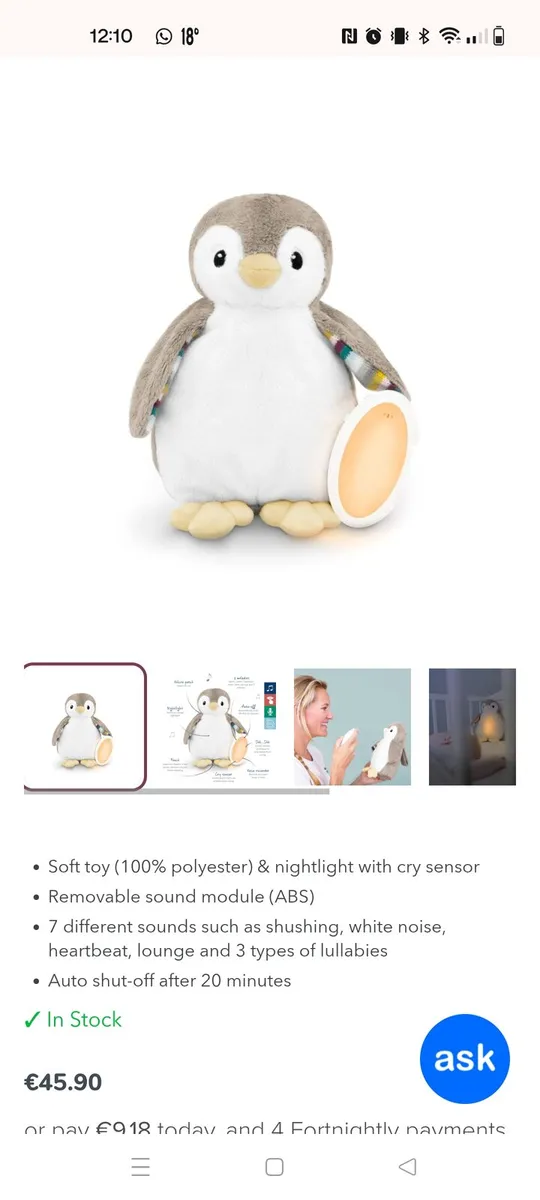 Zazu Phoebe Baby sleep shusher - Image 1