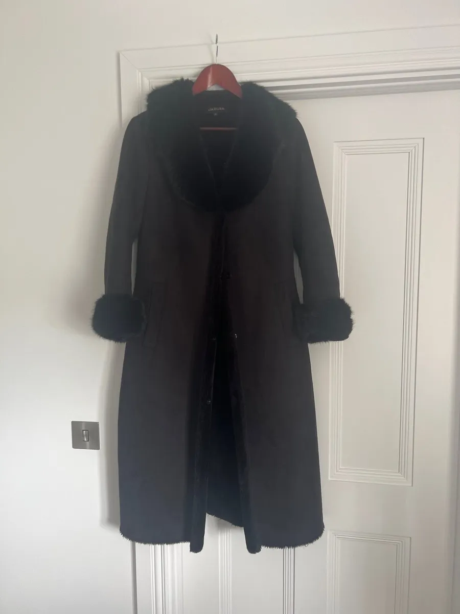 Jaeger full length coat faux fur / skin - Image 1