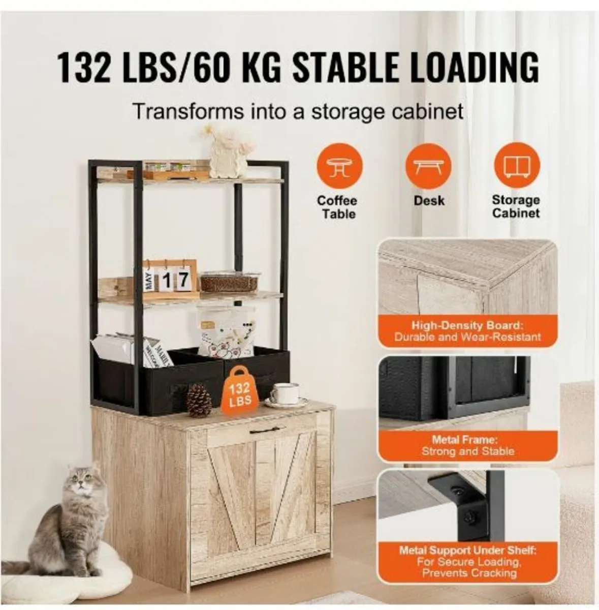 Cat Litter Box Enclosure Litter Box Furniture - Image 1