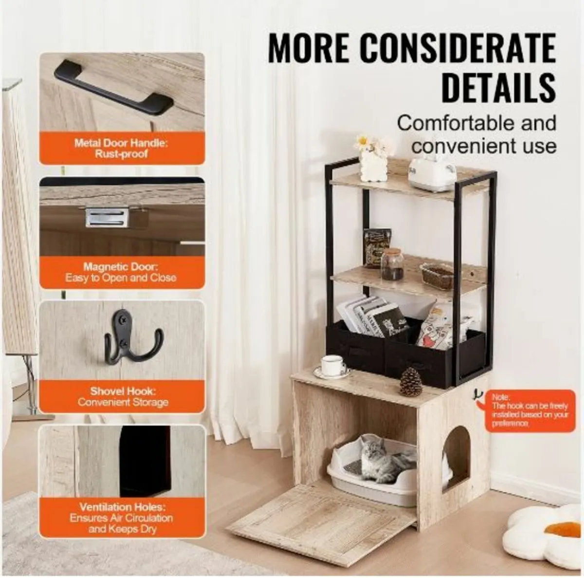 Cat Litter Box Enclosure Litter Box Furniture - Image 2
