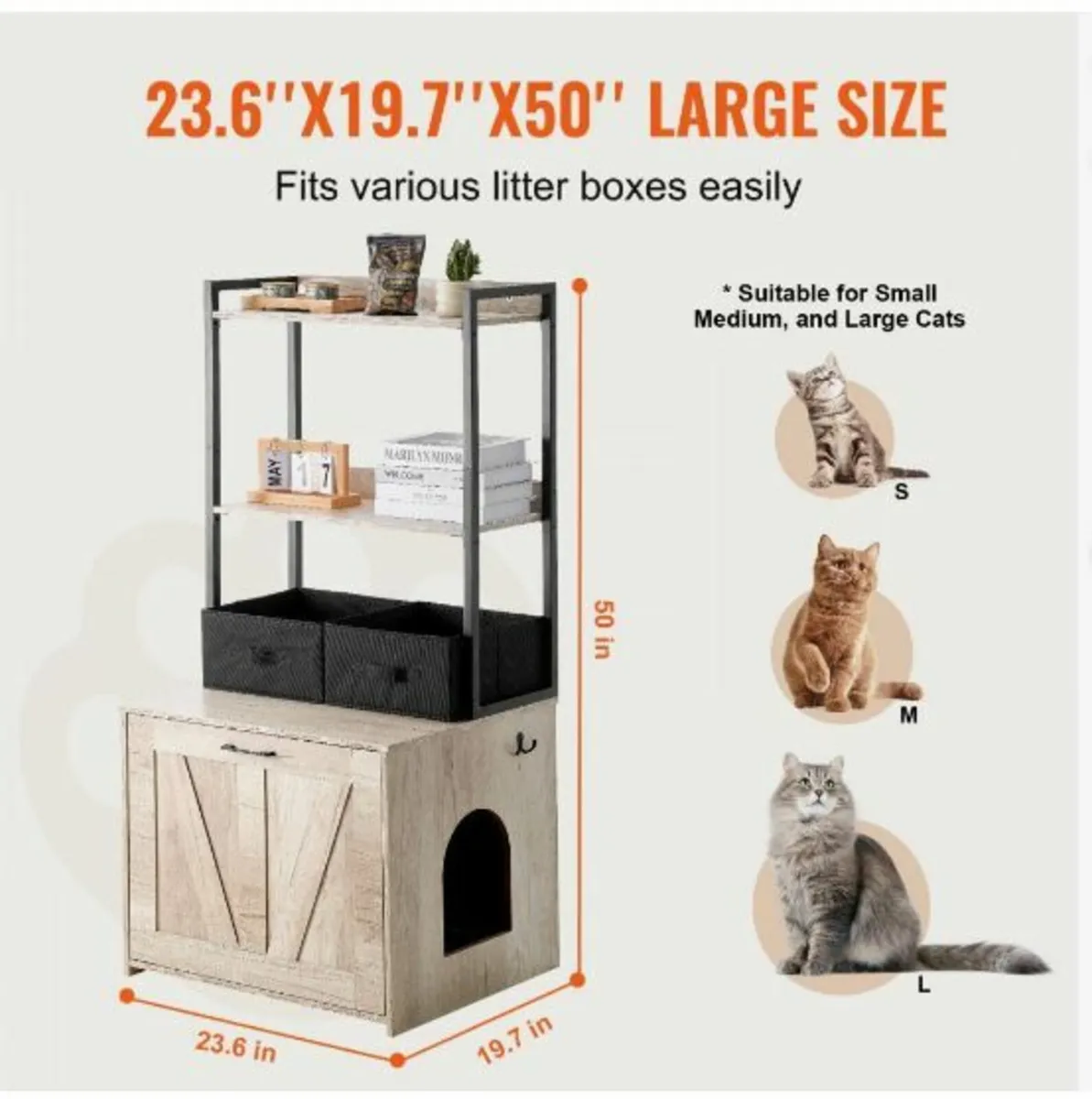 Cat Litter Box Enclosure Litter Box Furniture - Image 4
