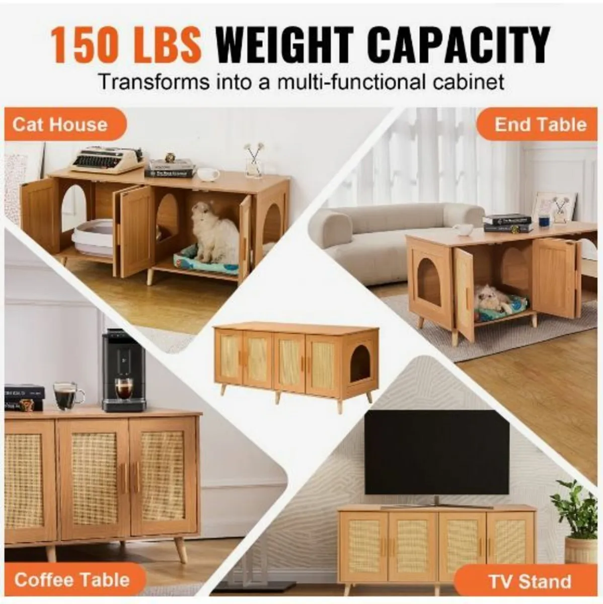 Cat Litter Box Enclosure Wooden Litter - Image 4