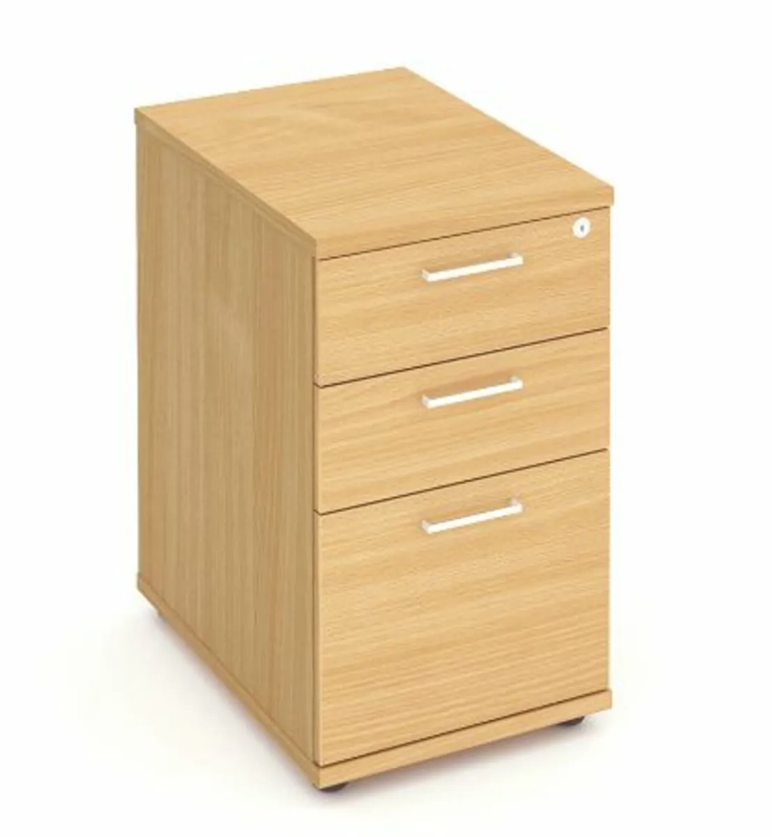 Beech radial office desks, drawers & cabinets - Image 2