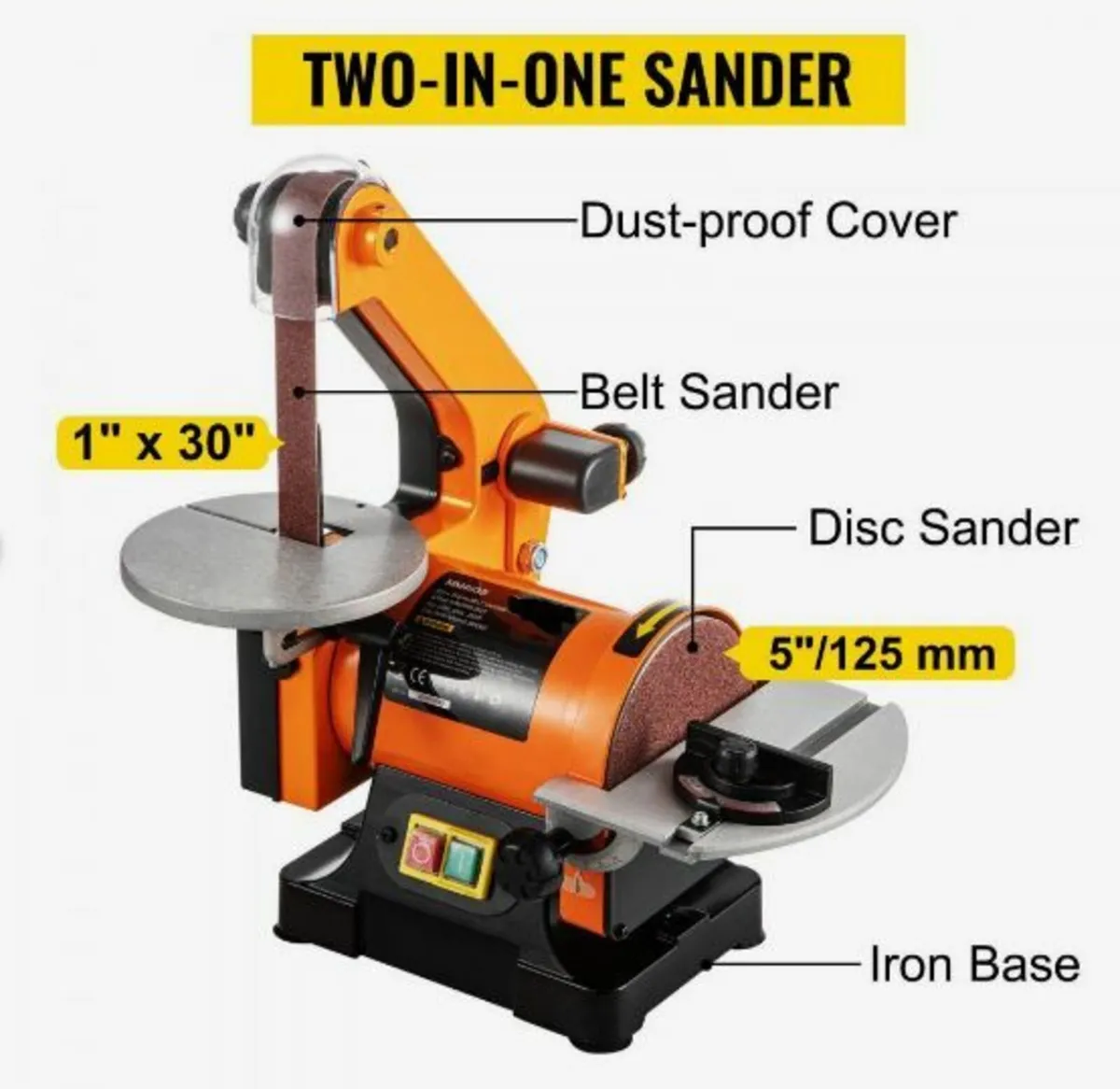 Electric Belt Grinder Sander 5 Inch - Image 2