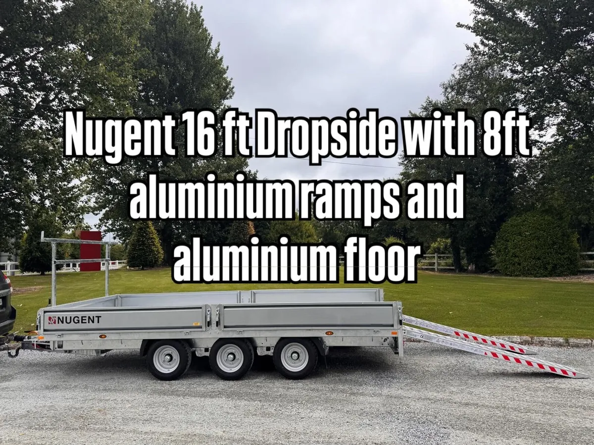 In Stock✅Nugent 16x6’7 Tri axle Dropside Trailer - Image 1