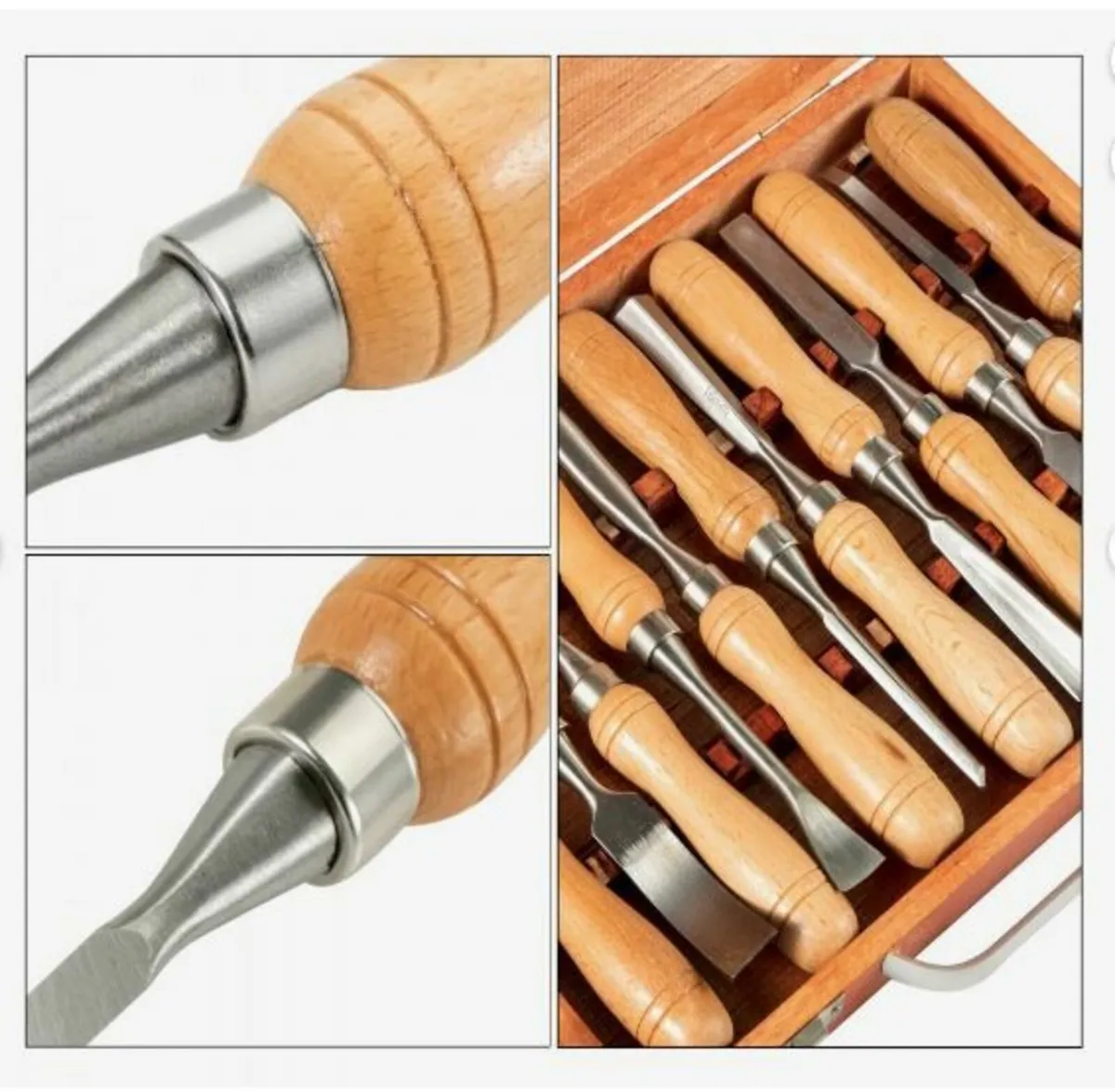 Wood Chisel Sets 12pcs Lathe Chisels 3-3/4Inch - Image 3