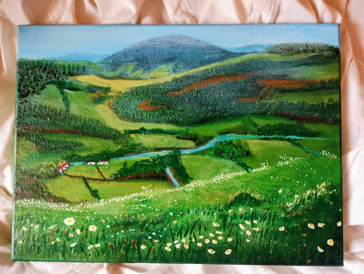 Acrylic Painting Summer Valley