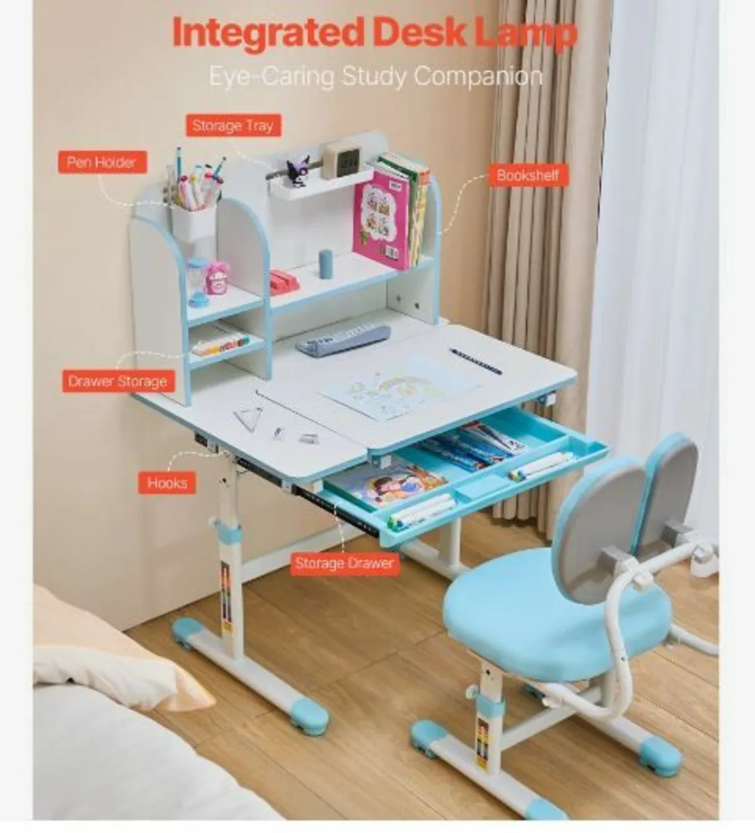 Kids Study Chair and Desk - Image 3