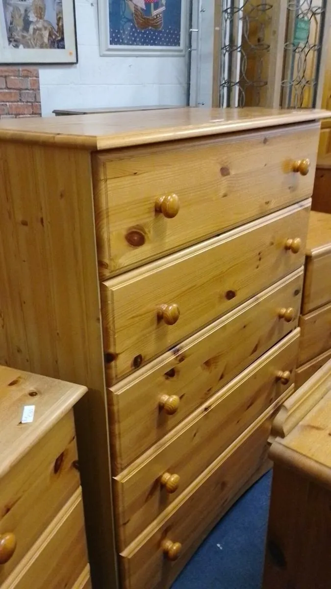 Modern Pine Chest Of Drawers - Image 1