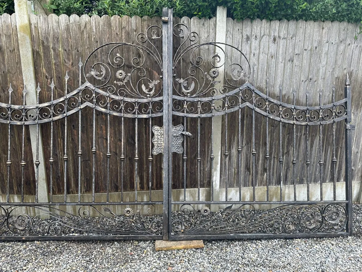 Wrought  iron gates