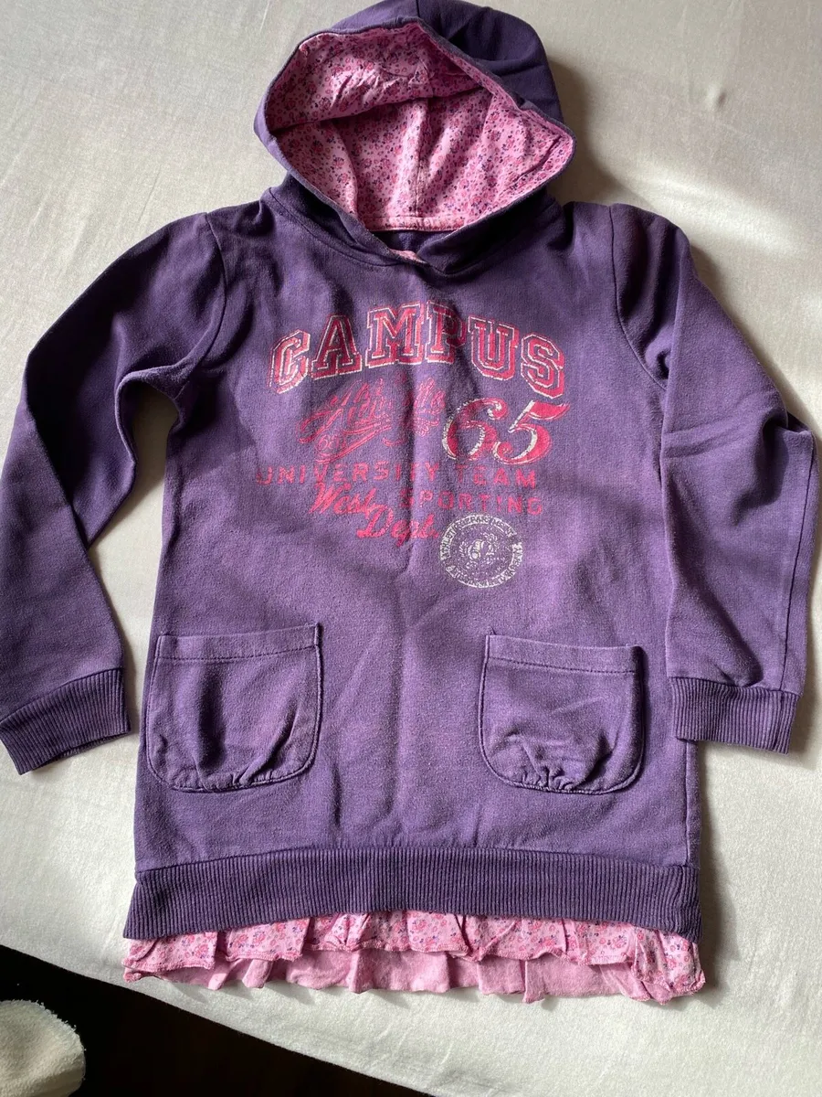 Girl’s Dunnes Store Purple Long Sleeve Hoodie - Image 1
